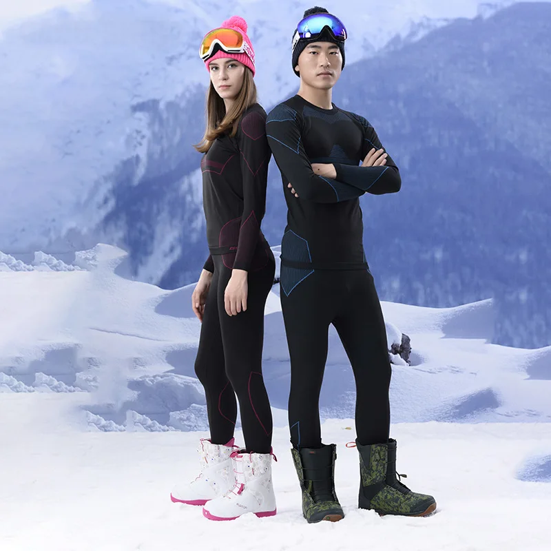 GSOU-SNOW-Brand-Ski-Underwear-Women-Men-Long-Johns-Skiing-Suit-Quick-Dry-Thermal-Ski-Jacket