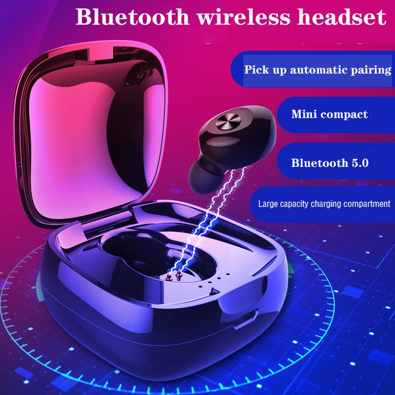 

XG-D12 TWS Bluetooth 5.0 Earphone Stereo Wireless Earbus Sound Sport Earphones Handsfree Gaming Headset with Mic for Phone