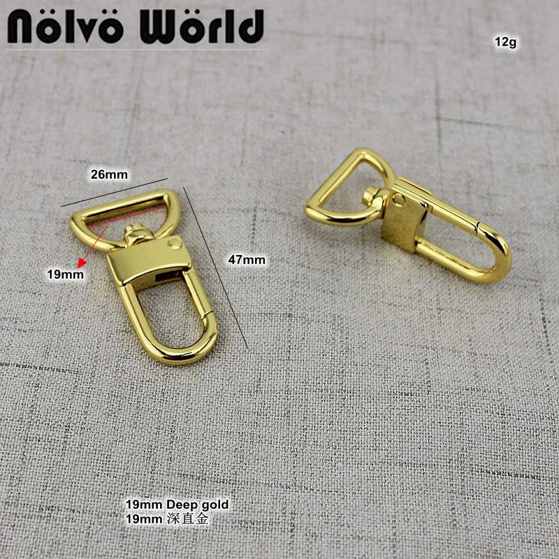 

4pcs 30pcs 16mm 25mm Deep gold hook webbing trigger snap hook swivel clasp lobster claws swivel hooks hard carabines