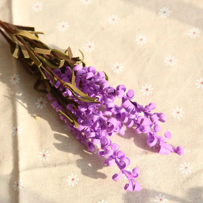 4 цвета fiesta de boda flores artificiales lavanda planta falsa ramo de novia fiesta decoración del hogar decoraciones flores