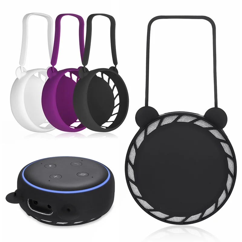 

Wall Mount Silicone Protective Cover Anti-scratch Case Portable Protection Holder for Amazon Echo Dot3 High Quality Portable