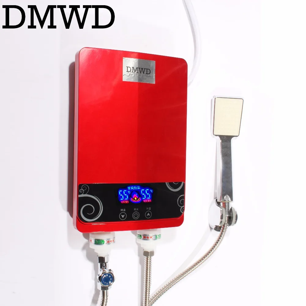 

DMWD 8500W Electric kitchen Tankless hot Water Heater Shower Instant Instantaneous Water thermostat Heating Heater Bathroom EU