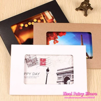 

30pcs White Black Kraft Cover for Postcard Greenting Cards Cover DIY Kraft Paper Photo Frame
