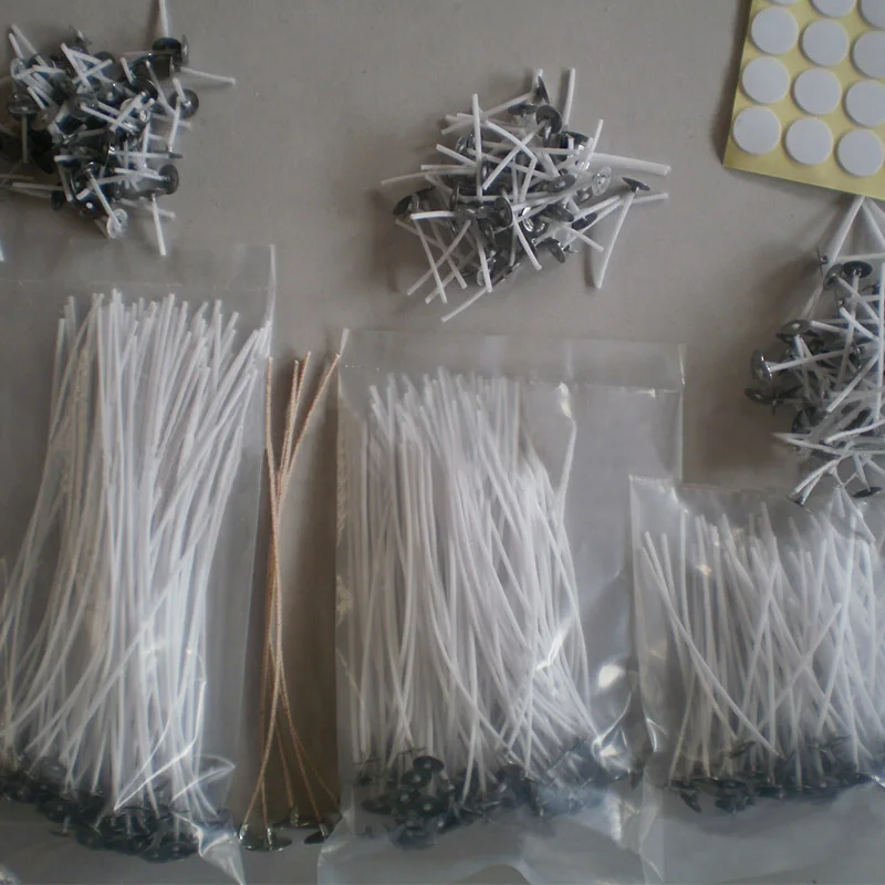 50pcs 8Inch Candle Wicks Cotton Core Waxed With Sustainers Candle Making Supply