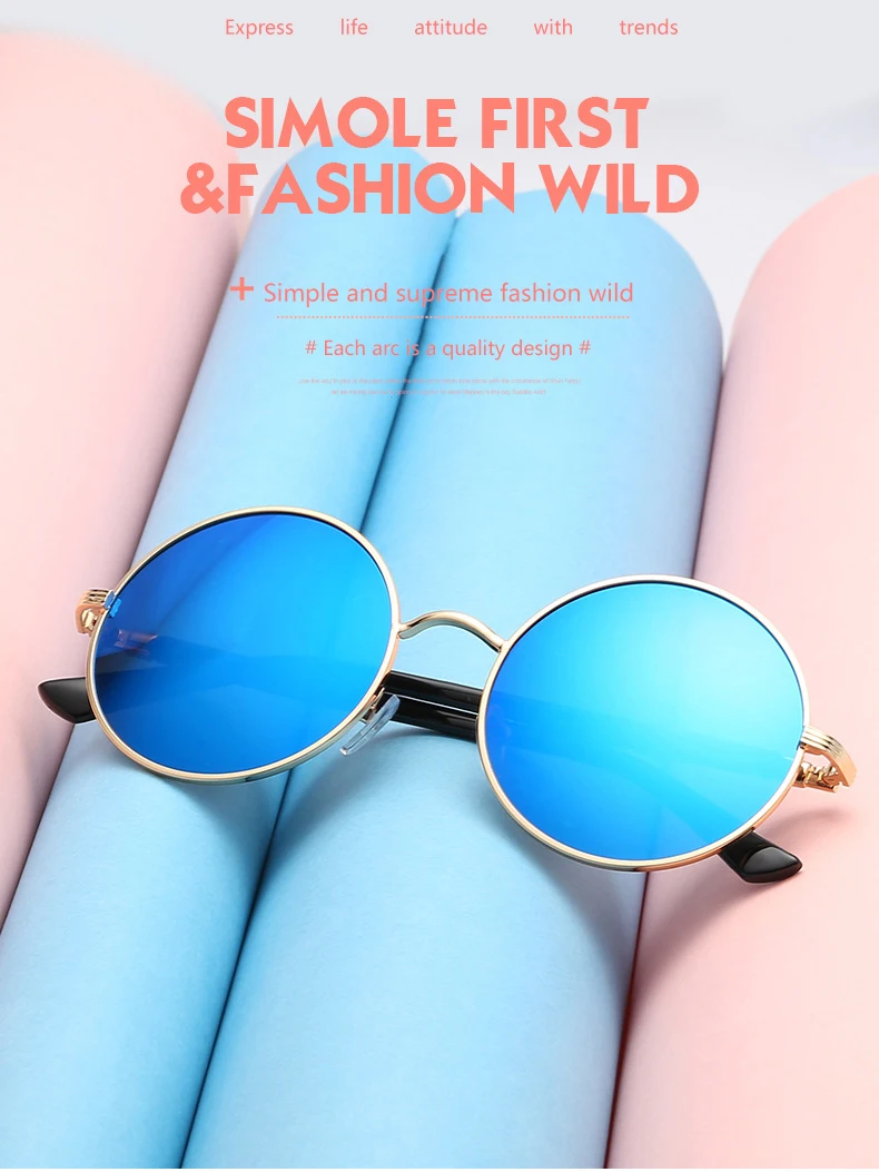 best sunglasses for big nose BOYSEEN Vintage Round Sunglasses Women Reflective Sun glasses Female Women's Shades Brand Designer lunette de soleil UV400 601 designer sunglasses for women