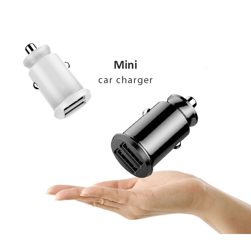 Мини USB Автомобильное зарядное устройство для мобильного телефона в машине 4.8A Быстрая зарядка автомобиля-зарядное устройство двойной USB автомобильный адаптер зарядного устройства для телефона 2 порта