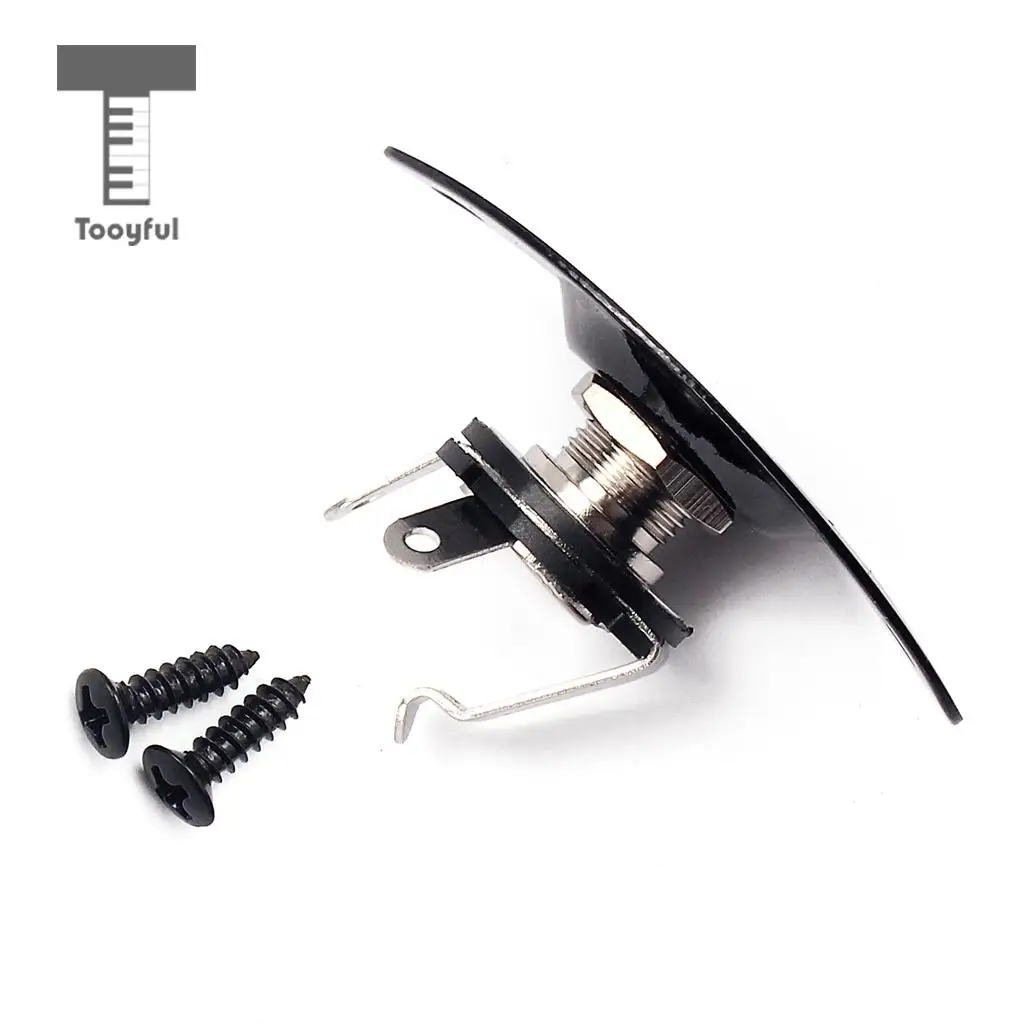 Tooyful Oval 1/4' 6.35mm Electric Guitar Ukulele Output Input Jack Plug Socket Guitar Upgrade Accessory DIY Parts