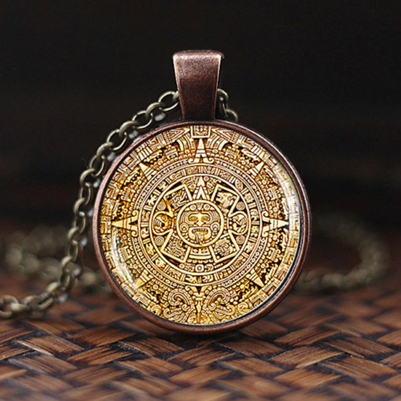 Aztec Calendar Necklace | Aztec Pendant Necklace | Aztec Calendar Pendant -  Pendant - Aliexpress