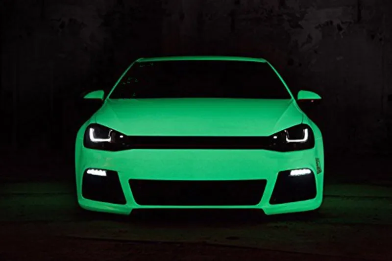 Green Glow in the Dark Car Wrap Vinyl Film - Luminescent Automotive Film for DIY Decor and Protection - Air Release Bubble Free - SUNICE image 2