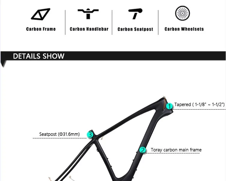 Best Brand 2019 Hot Selling WINICE fat bike frame 26er thru axle or Quick Release 26*4.8" T800 carbon fiber sand FAT frames FM190 2 Best Brand 2019 Hot Selling WINICE fat bike frame 26er thru axle or Quick Release 26*4.8" T800 carbon fiber sand FAT frames FM190 2