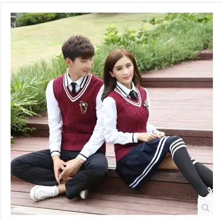 Asian uniform couple outdoor