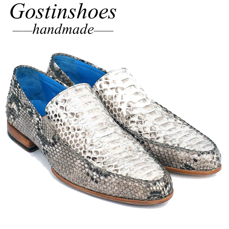 GOSTINSHOES/Мужская официальная обувь ручной работы Goodyear белые модельные туфли из