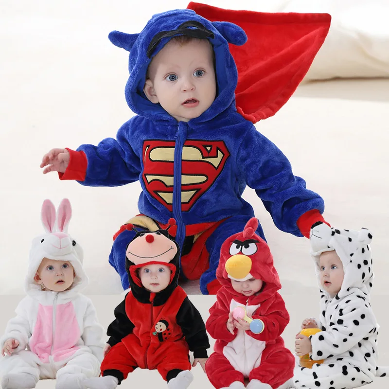 Новая одежда для новорожденных; весенне-осенняя одежда для младенцев; одежда для малышей; комбинезоны Супермена; детские комбинезоны
