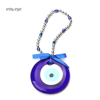 

1pc 25cm Ethnic Style Blue Glass Evil Eye Car Key Chain Home Decoration Pendant Exquisite Gifts Decoration Jewelry