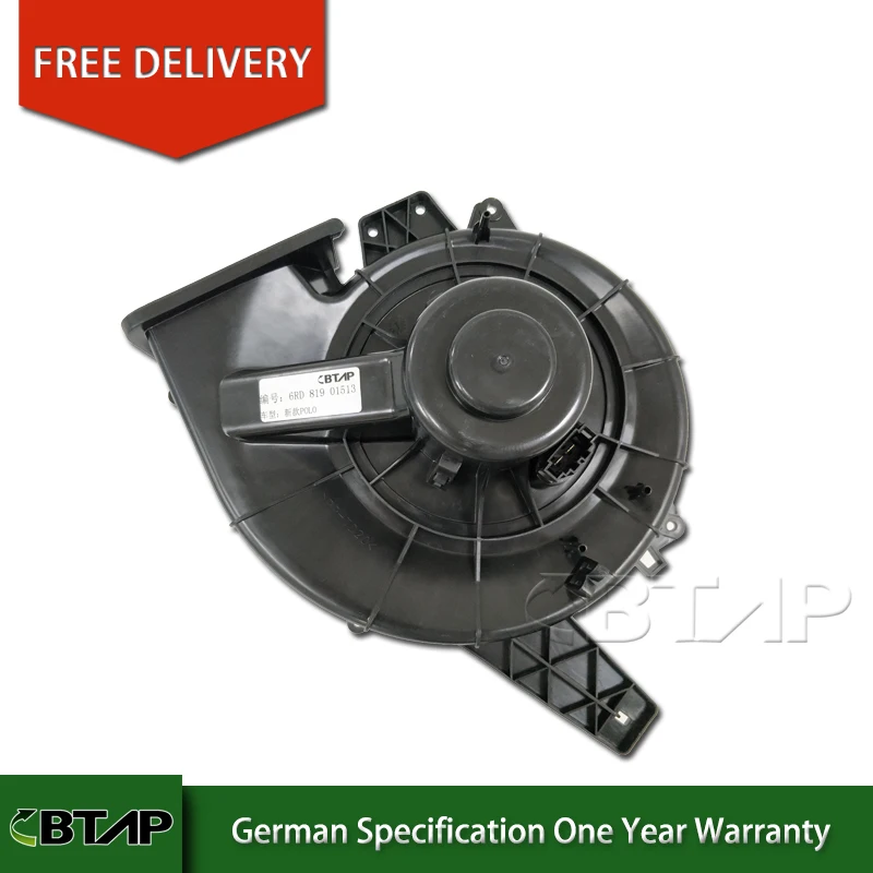 BTAP HVAC электродвигатель вентилятора подачи теплого воздуха для VW Polo 2003-2010 Audi A1 A2 11-Seat 6R1819015 6Q1819015 оригинальное качество оборудования