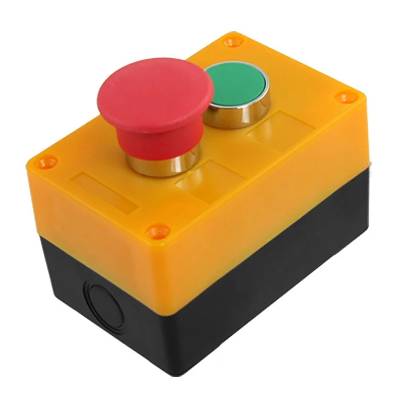 

AC 240V 400V Red Green Momentary Mushroom Flat Push Button Switch Control Box
