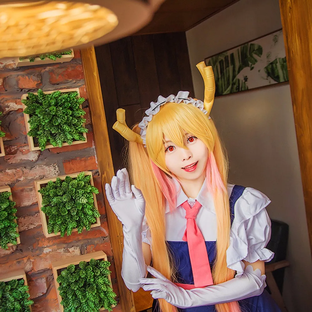 Маскарадный костюм горничной дракона мисс Кобаяши Tohru Kobayashi San Chi No Maid Dragon косплей роговой хвост Tohru