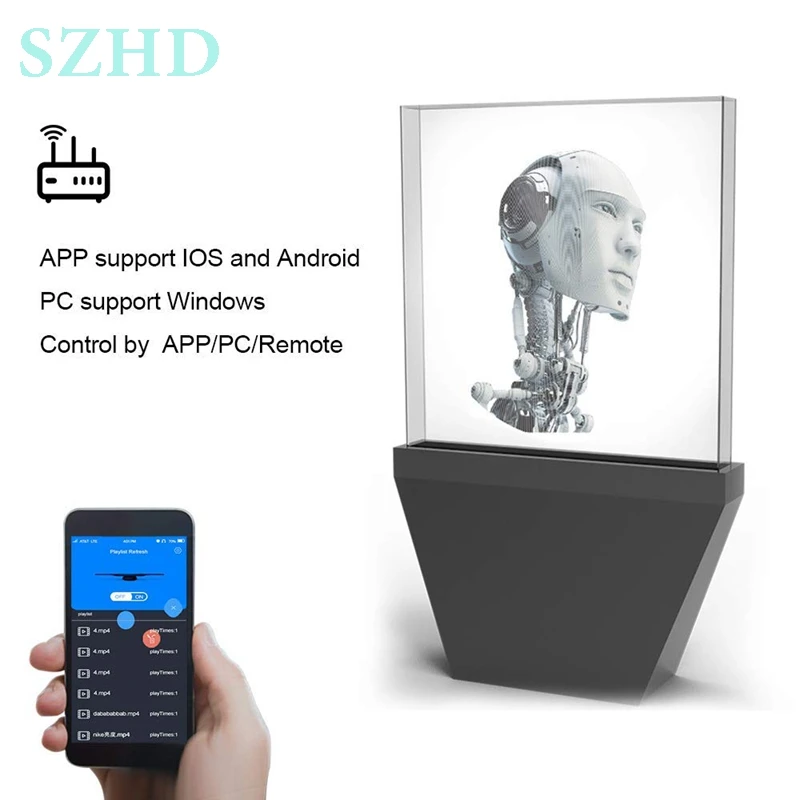  100cm Wifi app high image quality Dseelab 3d hologram led advertising display 3d projector - 4000299831564