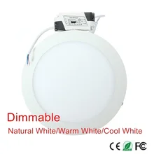 25 вт ультра тонкий дизайн Dimmable светодиодный потолочный встраиваемый светильник/круглый панельный светильник 1 шт./лот