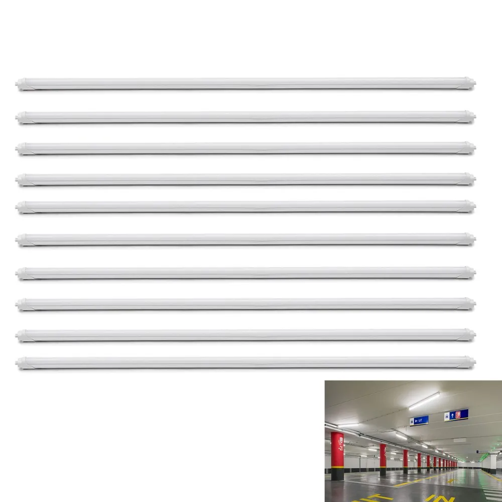 

Mising 10PCS LED Tube T8 Light Lamp Integrated Wall Tube 18W 120CM 4ft 300mm T8 Led Lights SMD2835 Lighting Cold White AC85-265V
