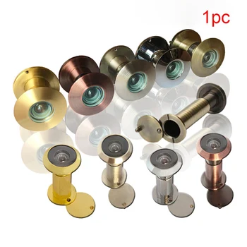 

HD Lens Peephole Hardware House Anti Theft Threaded Tools Door Viewer Wide Angle With Lid Copper Adjustable Home Security