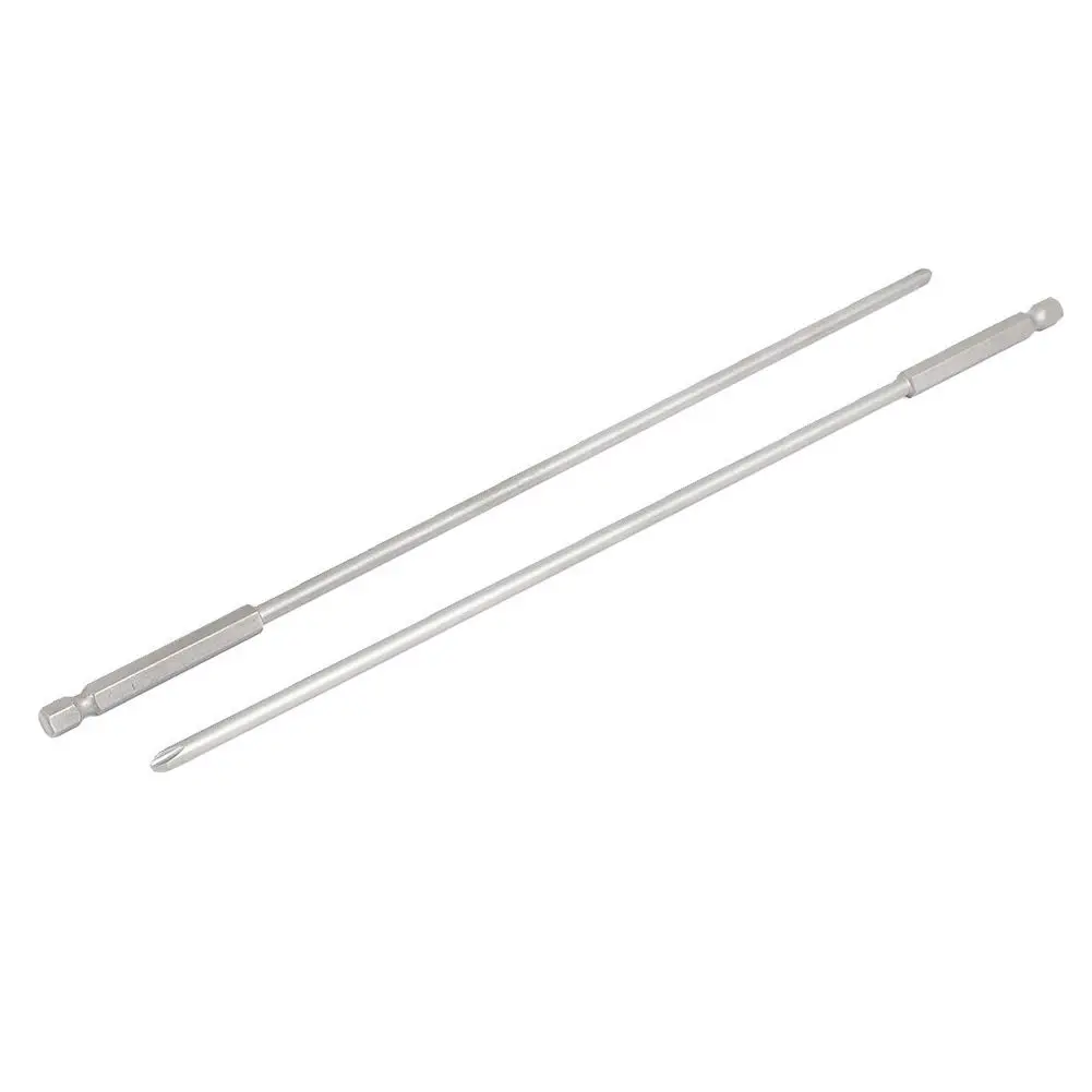 

2pcs 1/4inch Hex Shank 250mm Long PH2 Phillips Head Screwdriver Bits