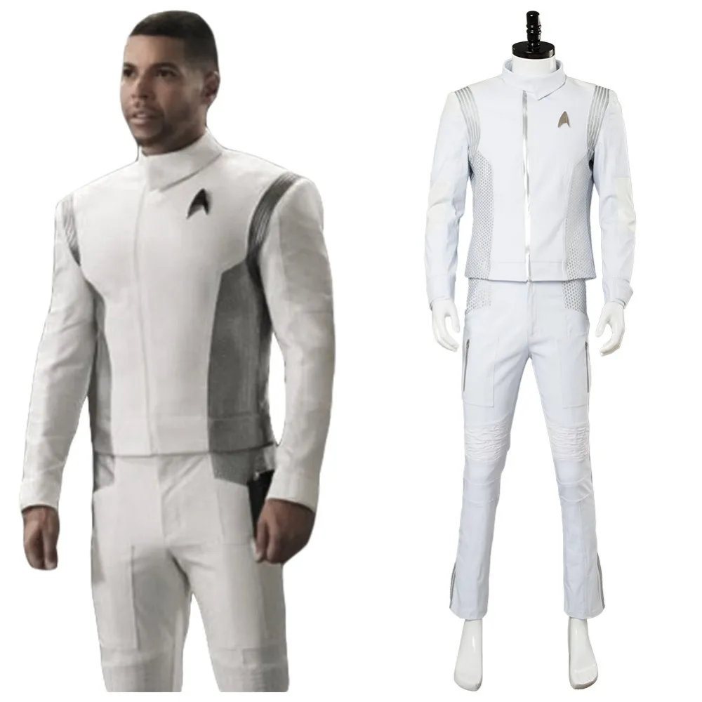 

Cosplay Star Trek Discovery Medical Department Uniform Cosplay Dr. Nambue Cosplay Costume White Officer Uniform Set For Adult