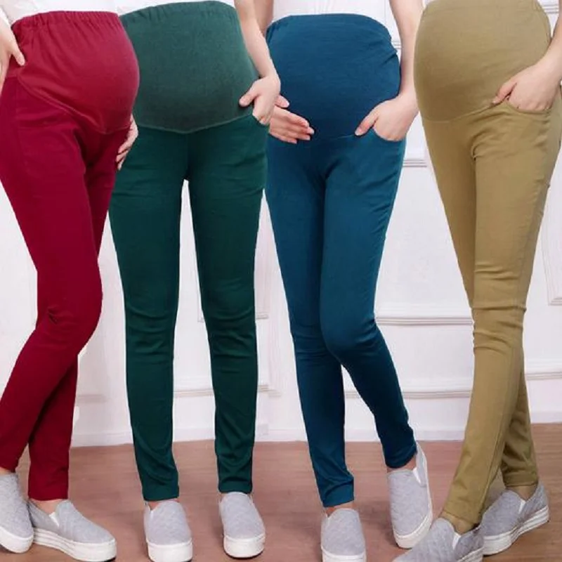 Новая коллекция Весна/осень для беременных брюки хлопок упругий живот брюки с высокой талией Штаны женщин беременных брюки карандаш тонкий брюки 7122