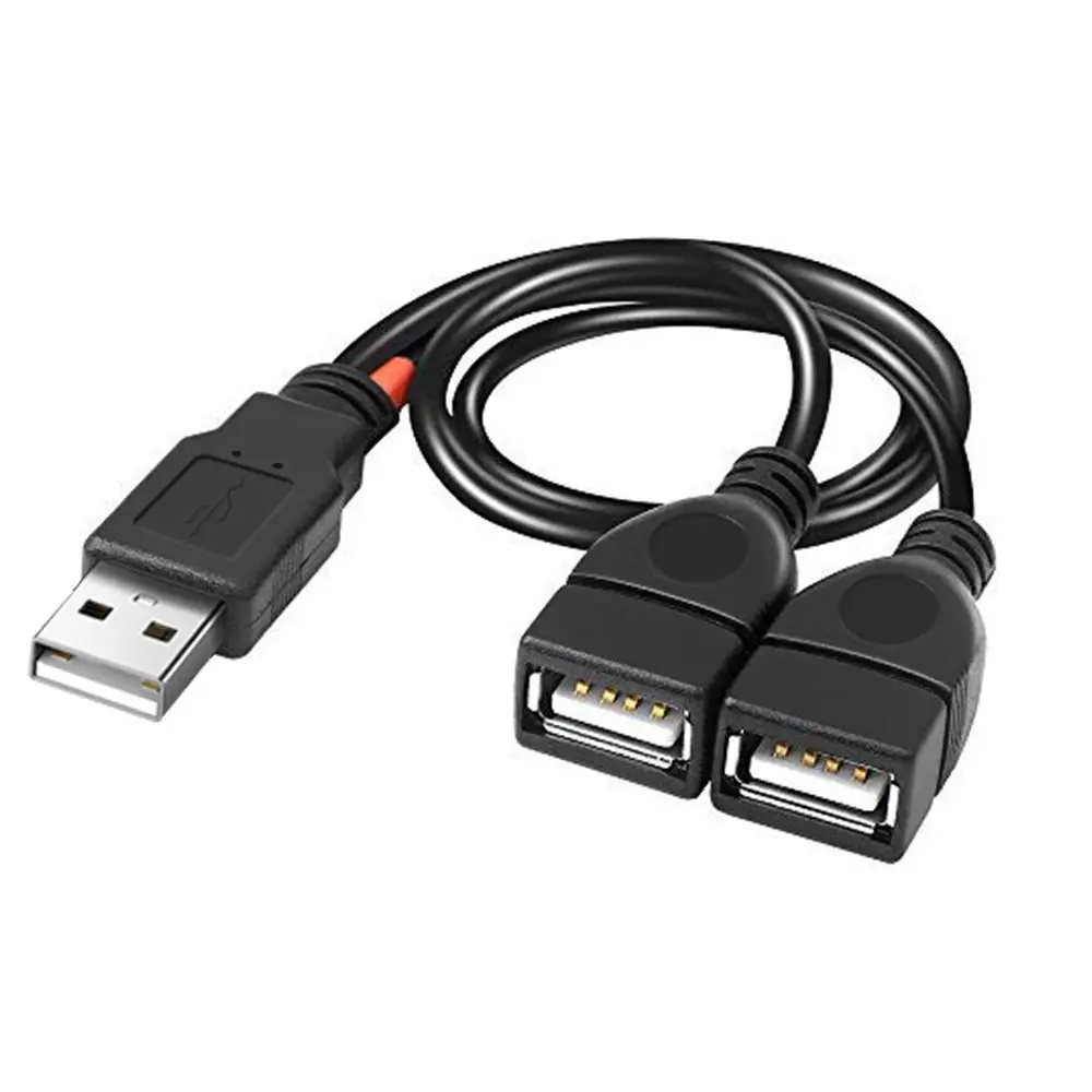 Onvian USB 2.0 A Male to Dual USB Female Data Hub USB Splitter Cable USB Charging Power Adapter Cable Extension for Laptop