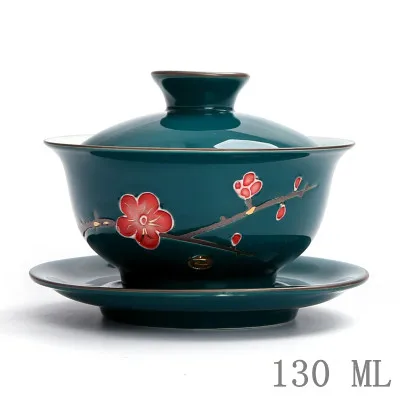 XMT-HOME чайная супница Цзиндэчжэнь gaiwan ручная роспись чайная чаша для молочного Улун Да Хун Пао чай Tie Guan Yin gongfu Чай, гайвань 1 шт - Цвет: like photo