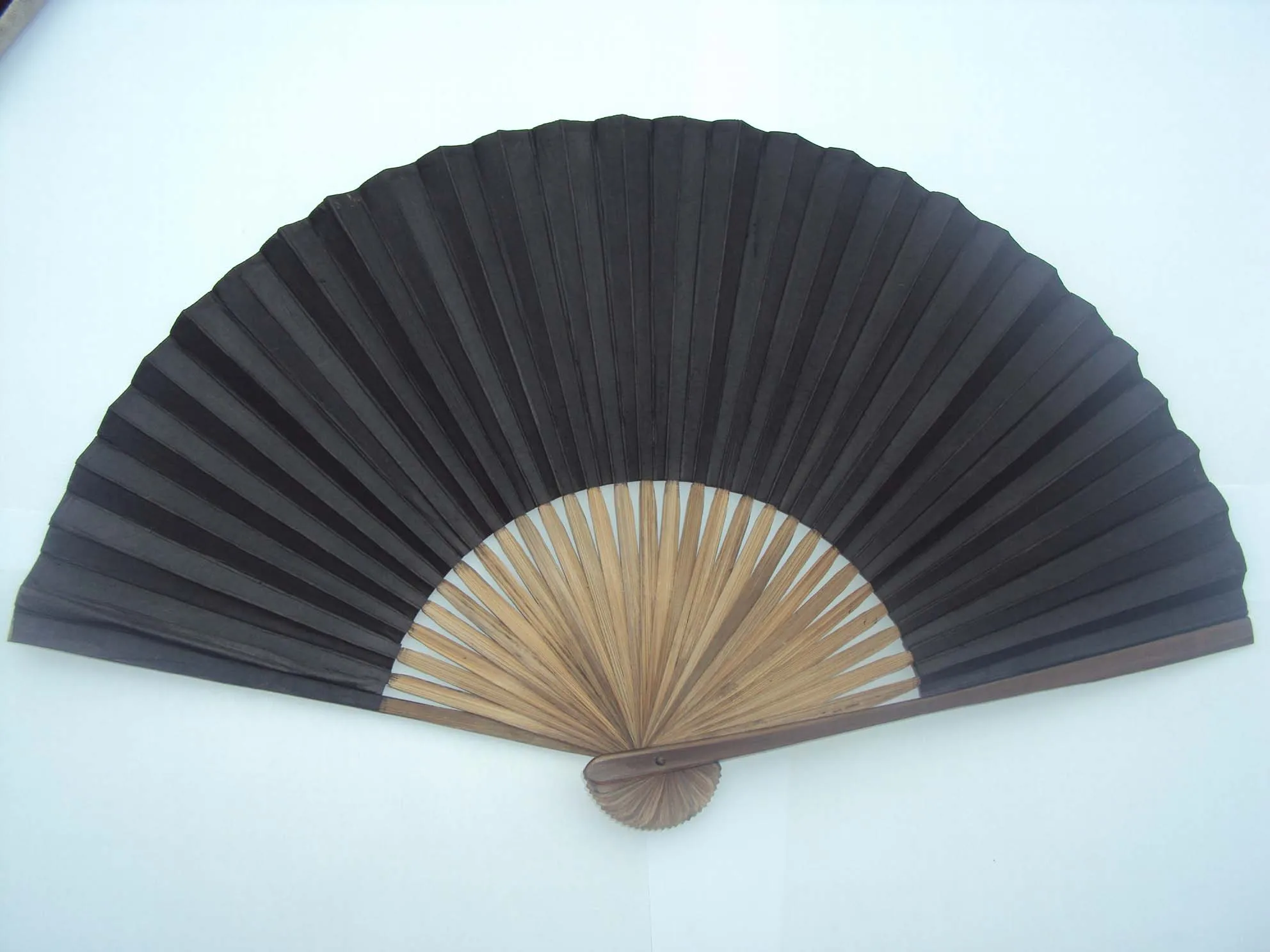 Black paper folding fan 9 inches High Quality 1pc Summer Style Folding