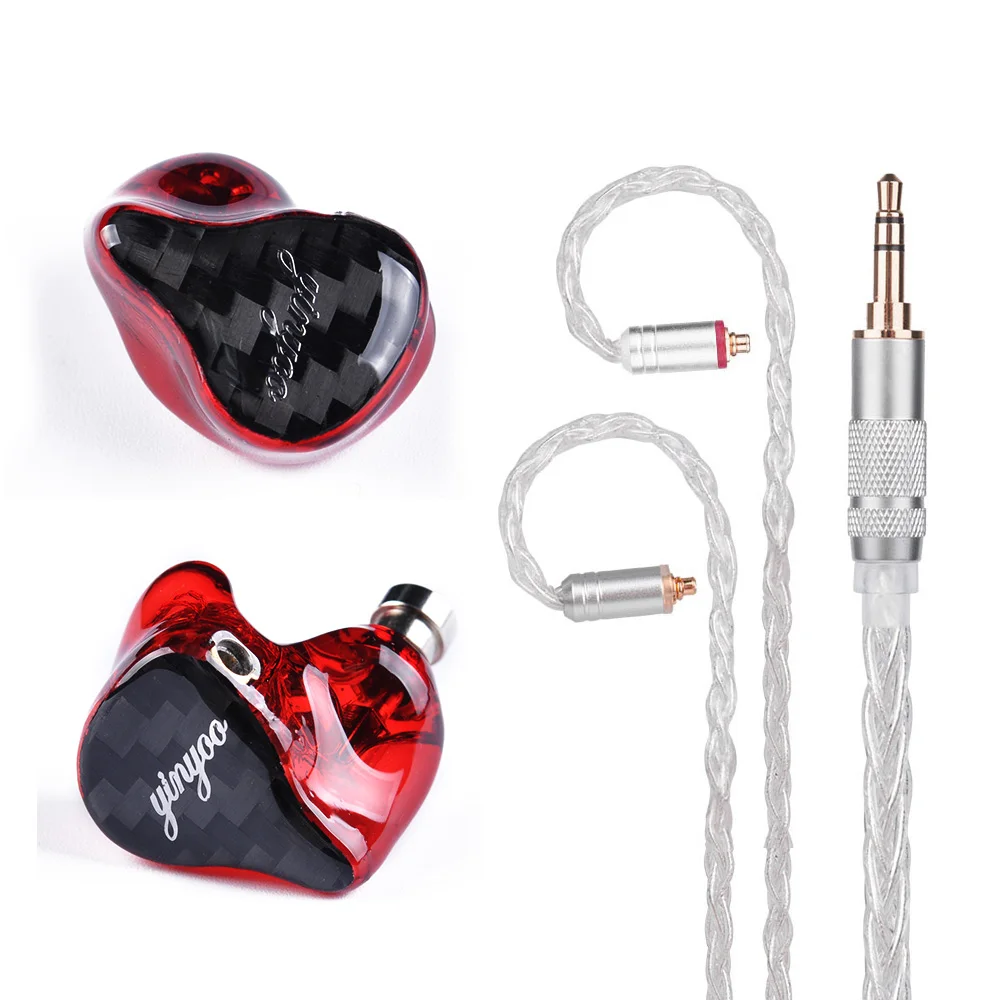 

Yinyoo HQ6s 6BA in Ear Earphone Custom Made Balanced Armature Around Headest With 3.5mm MMCX Plug Earphone