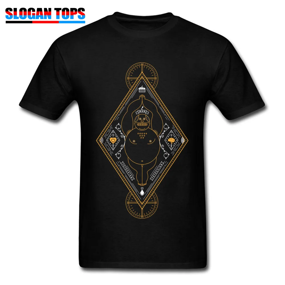 Vitruvian Fatso All Cotton Hip hop T Shirt Faddish Short Sleeve Men T-Shirt Fashionable Summer Tops Shirt Round Collar Vitruvian Fatso black