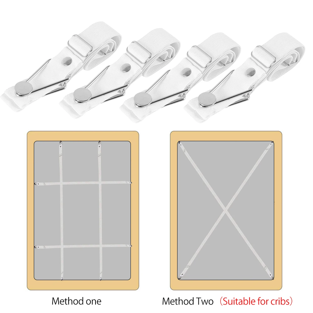4 шт./лот, регулируемые зажимы для простыни, чехлы, захваты, держатель, матрас, одеяло, застежка, ремни, фиксация, нескользящий ремень