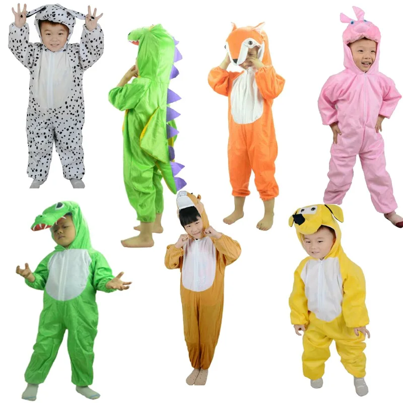 

Boy Girl Cute Cartoon Animal Dinosaur kids costume elephant bunny onesie School Costume for Kids Children's Day Costumes