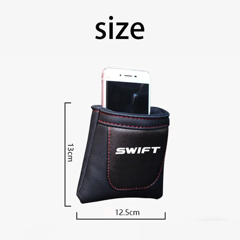 Из искусственной кожи автомобиля вентиляционное отверстие Стоу аккуратный хранения для Suzuki Swift