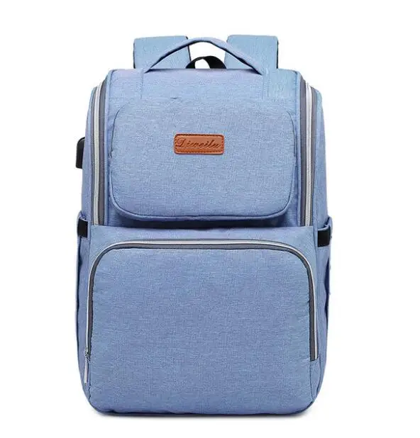 Сумка для подгузников, рюкзак для мамы, мода, уход за ребенком, сумки для подгузников для кормления, модный дорожный рюкзак для подгузников для коляски - Цвет: Синий