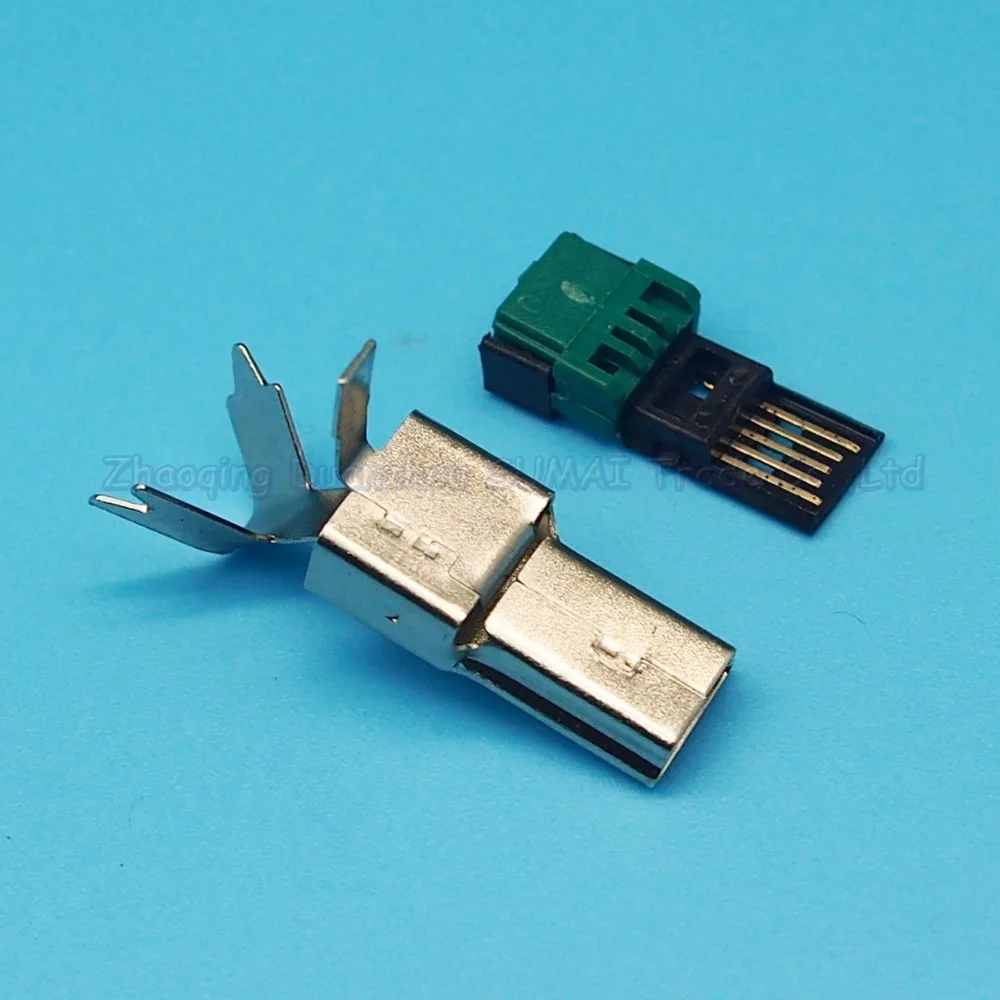 

30pcs MINI 5P DIY Male Plug Connector mini USB plug NO-Solder Connector Plug Metal Cover