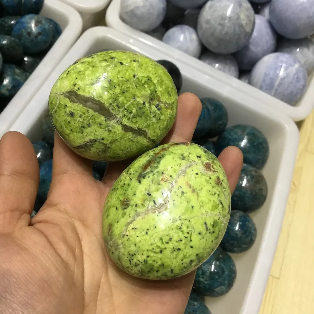 2 шт. натуральный минеральный кристалл Зеленый Опал пальмовый камень для