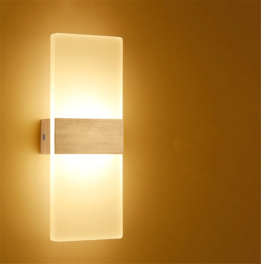 6W 12W Modern Led Wall Lamps Acrylic Bed Room Wall light Living Sitting Room Foyer Bathroom LED ...