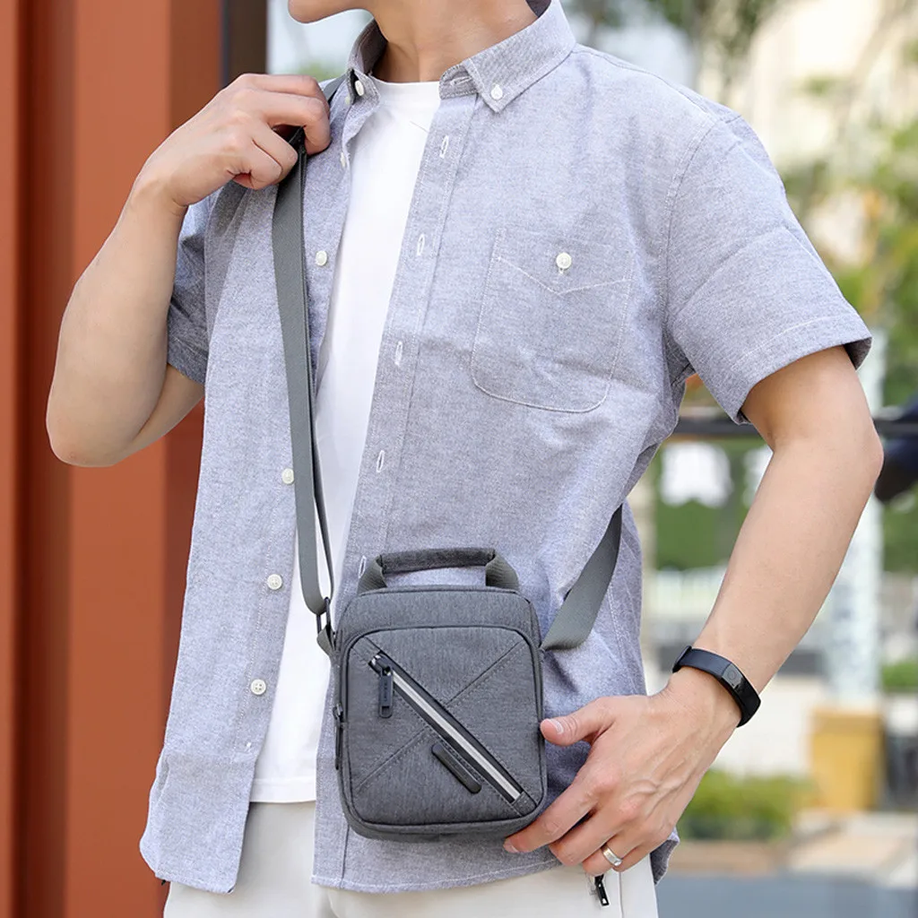 Мужская сумка из искусственной кожи на плечо, модная мужская однотонная Спортивная дорожная сумка, деловая сумка, сумка женска#72P