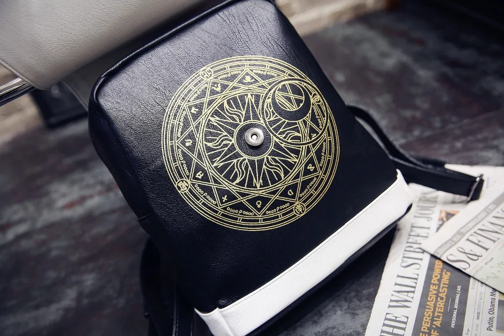 Anime Card Captor Sakura Girls Backpack CARDCAPTOR SAKURA Shoulder Bag Kawaii Cosplay Lolita Magic Bags with Embroidery Wings