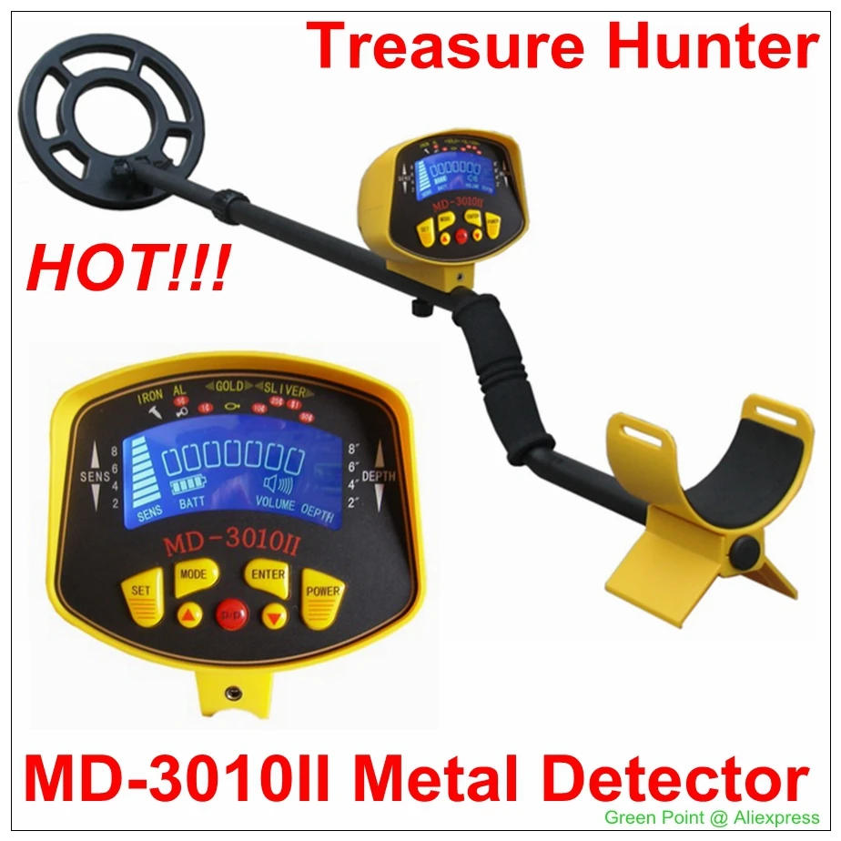 Подземный металлический сканер детектор MD-3010II Золотой экскаватор MD3010II с желтым/черным/золотым цветом