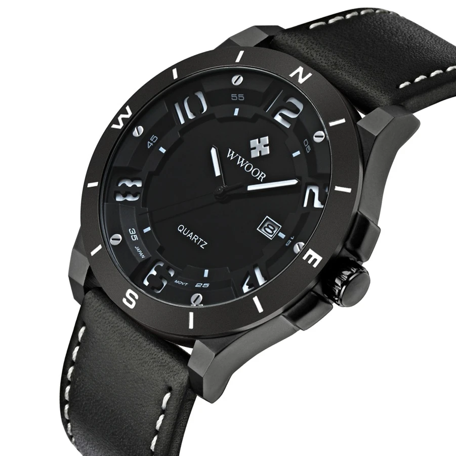 

2016 WWOOR Men Watches Luxury Casual Men Quartz-watch Analog Military Sports Watch Male Brand Wristwatches Relogio Masculino