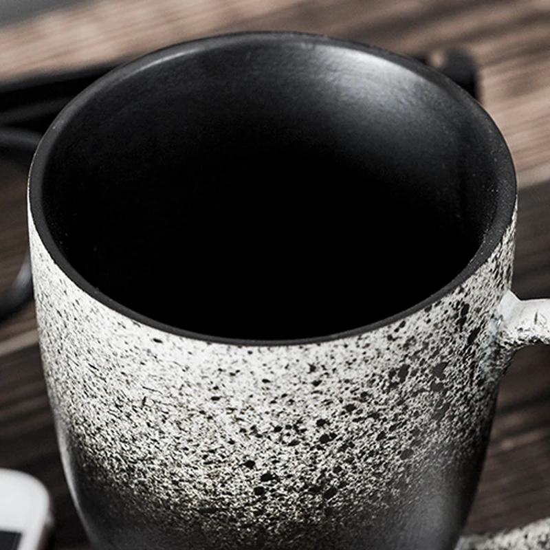 320мл керамический чашка чая, керамическая кружка ретро стиля, кружка для творческого градиента с матовой поверхностью, чайная кружка, фарфоровые чашки и кружки, Кружки подарочный