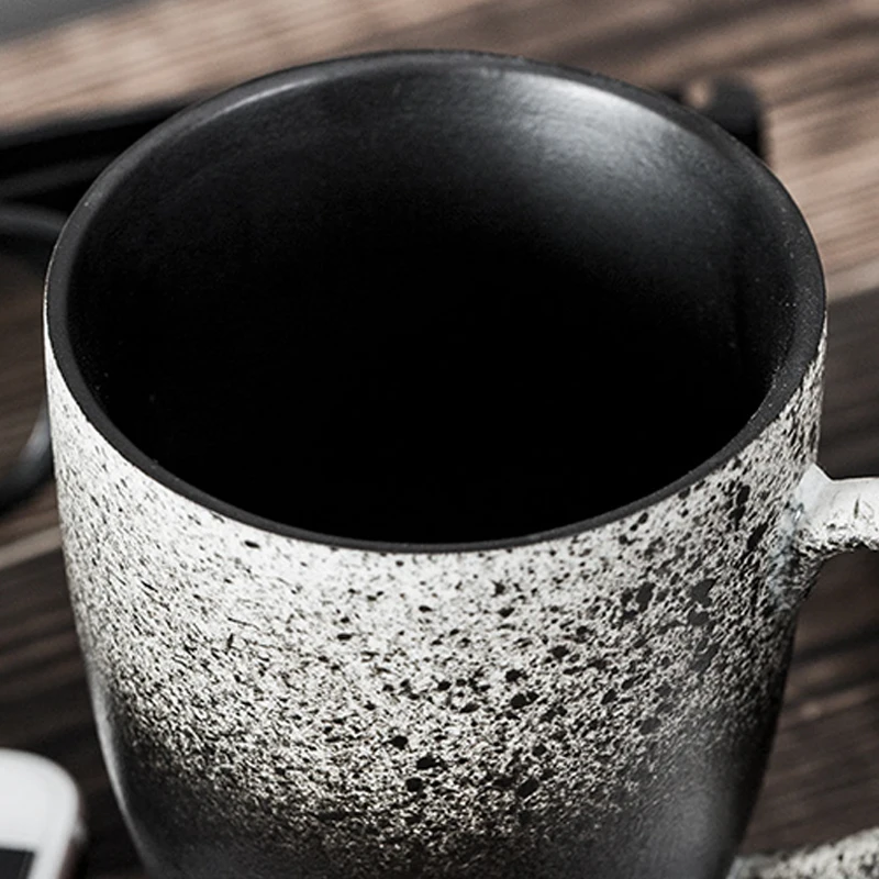 1 Piece Coffee Mug 320ml Ceramic Tea Coffee Cup Hand-made Gradient Porcelain Cups & Mugs 2 Colors Creative Couple Cups Drinkware (8)