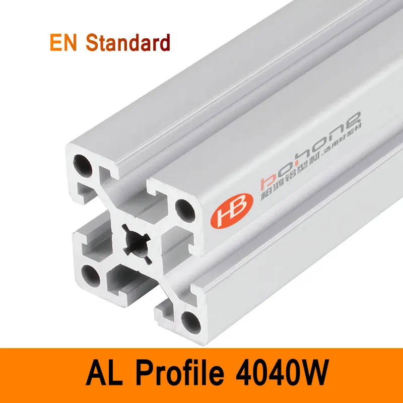 cheap 4040W Aluminium Profile EN Standard Brackets DIY Industrial AL Extrusion Rectangle Shape CNC 3D DIY Printer Parts Metal Working
