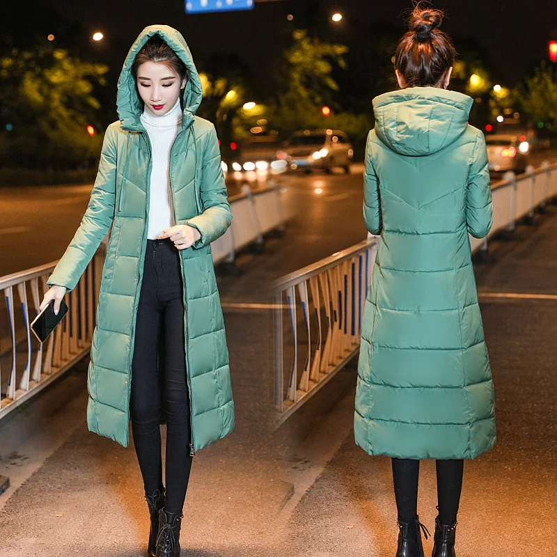 M-6XL, новинка, зимняя куртка, Женская парка, пальто, Feminina, длинный пуховик размера плюс, длинный пуховик с капюшоном, хлопковое пальто, куртка для женщин