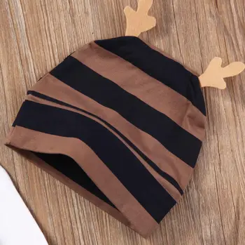 Citgeett Autumn  Baby Boy Clothing Sets Xmas Newborn Baby Boy Girls Clothes Long Sleeve Romper Jumpsuit Long Pants +hat Outfits 5