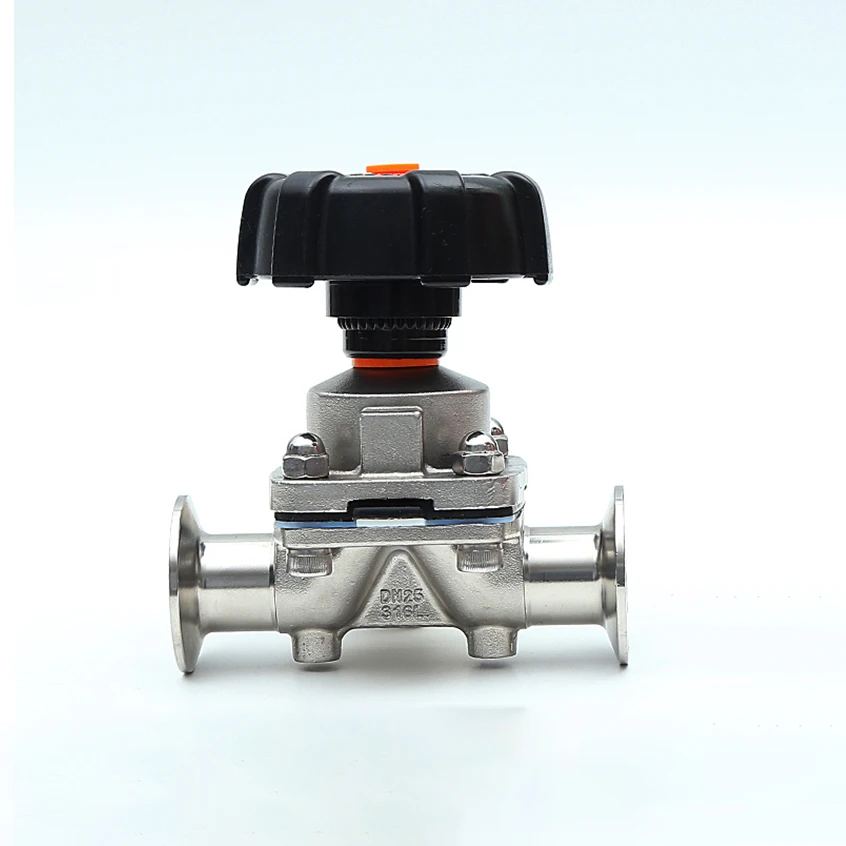 Подходит 1-1/" 32 мм Труба OD x 1,5" Tri Clamp санитарный мембранный клапан SUS 316L нержавеющая сталь для пивоварения